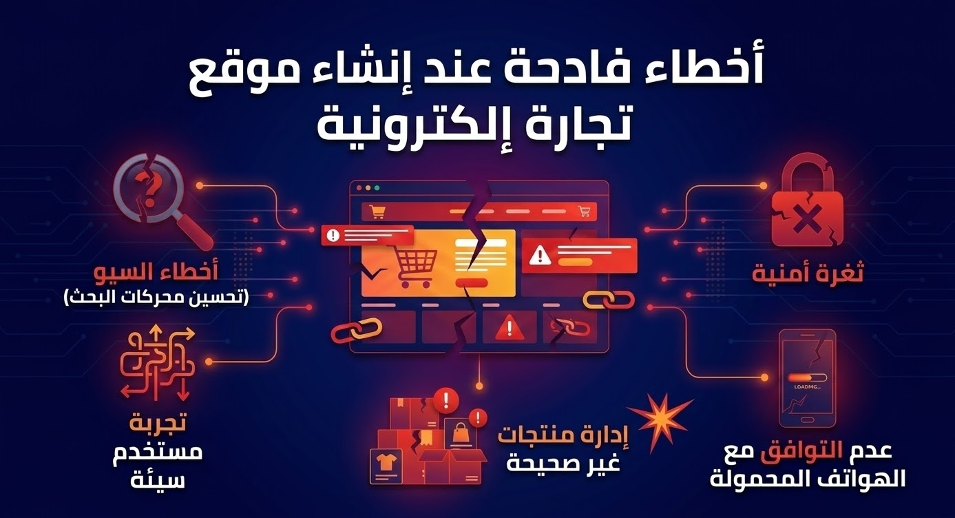 أخطاء وحلول إنشاء مواقع التجارة الإلكترونية | EMK Tech